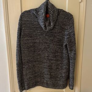 Joe Fresh Charcoal and Light Gray Cowl Neck Sweater